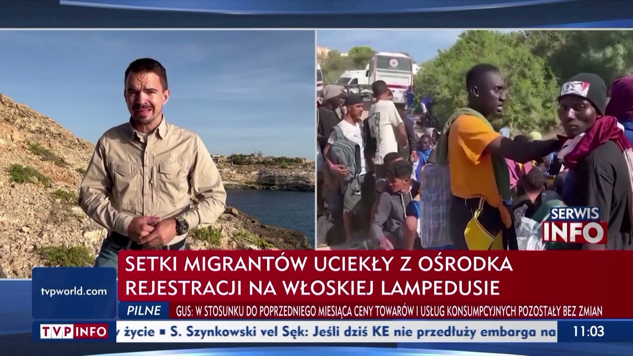 Lampedusa. Migranci uciekli z ośrodka i rozbiegli się po wyspie