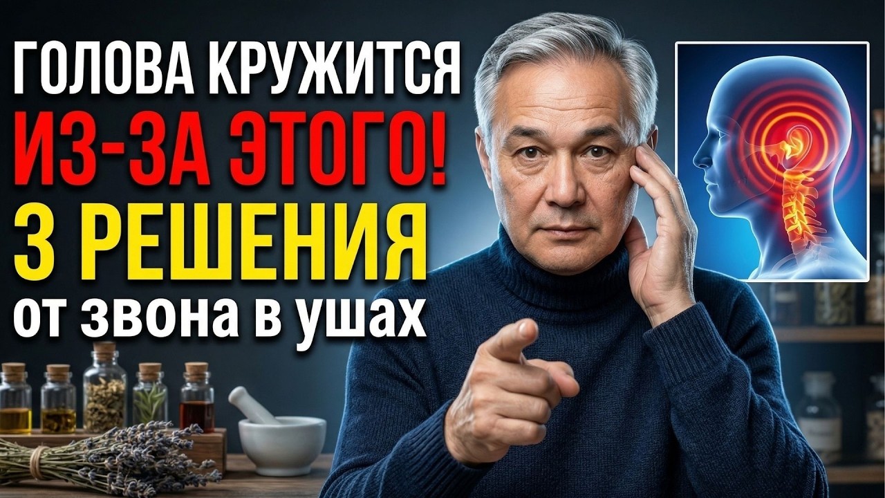 ШУМ В УШАХ Что делать? Настоящия причина вашего головокружения.