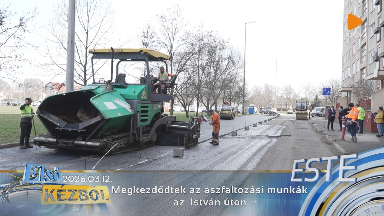 Megkezdődtek az aszfaltozási munkák az  István úton