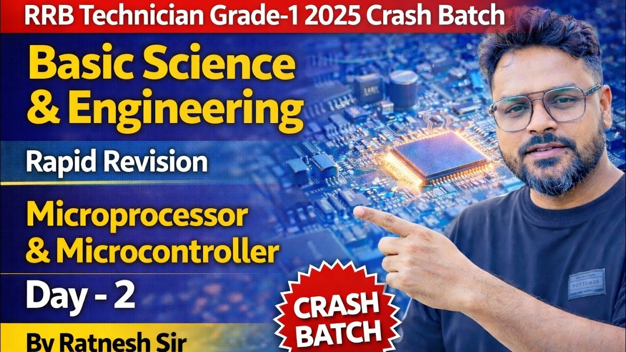 || RRB Technician Grade-1 || Rapid Revision Batch | Microprocessor & Controller -2 | By Ratnesh Sir