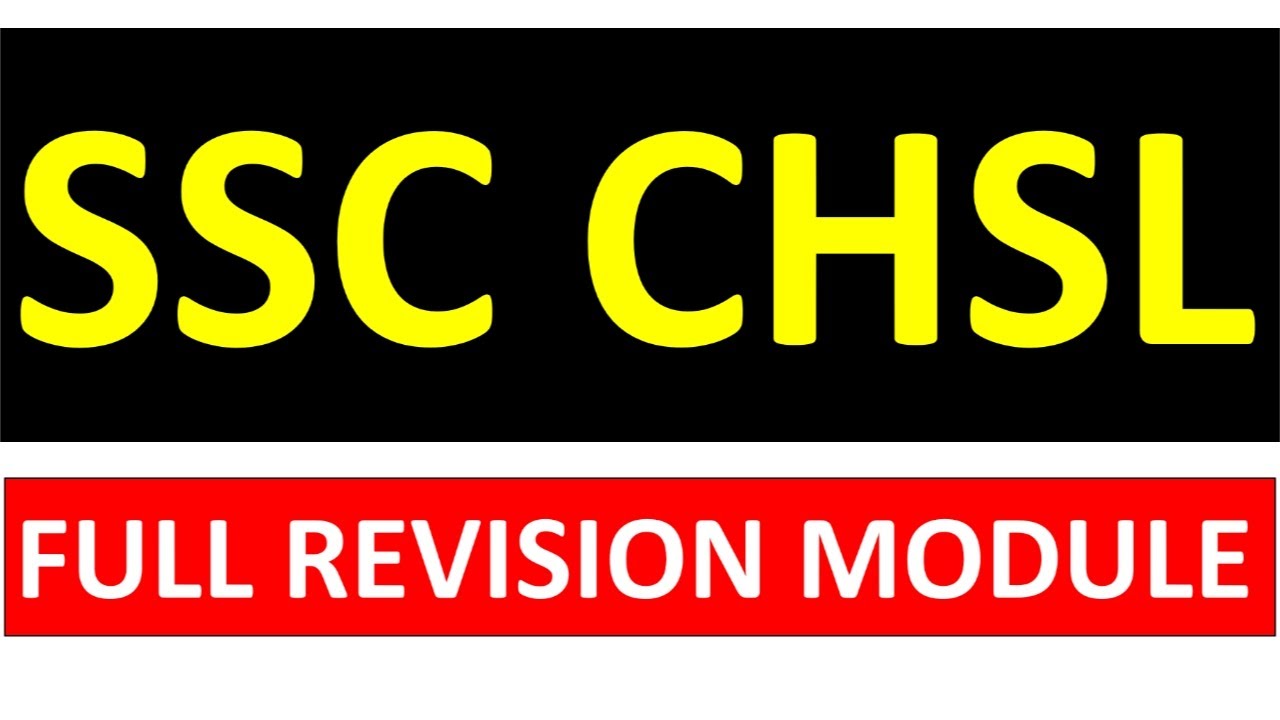 SSC CHSL 2019-2020 FULL REVISION MODULE | SSC CHSL 2019-2020 PREPARATION | SSC CHSL 2019-2020