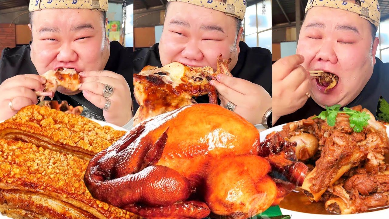 Уличный фуд-стрит в Юньнани! Курица на гриле на угольном огне нежная и сочная, и обжаренные искусст