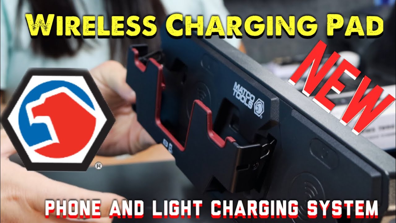 Matco Tools New Wireless Charging System: Light And Phone Can Be Charged On One Pad It's Pretty Cool