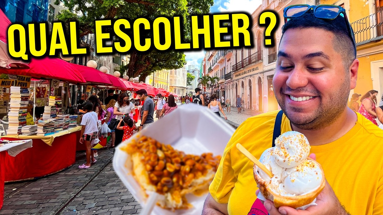 **SÓ DEZ REAIS** | Em Busca da MELHOR Comida de Rua em Recife - Feira Bom Jesus
