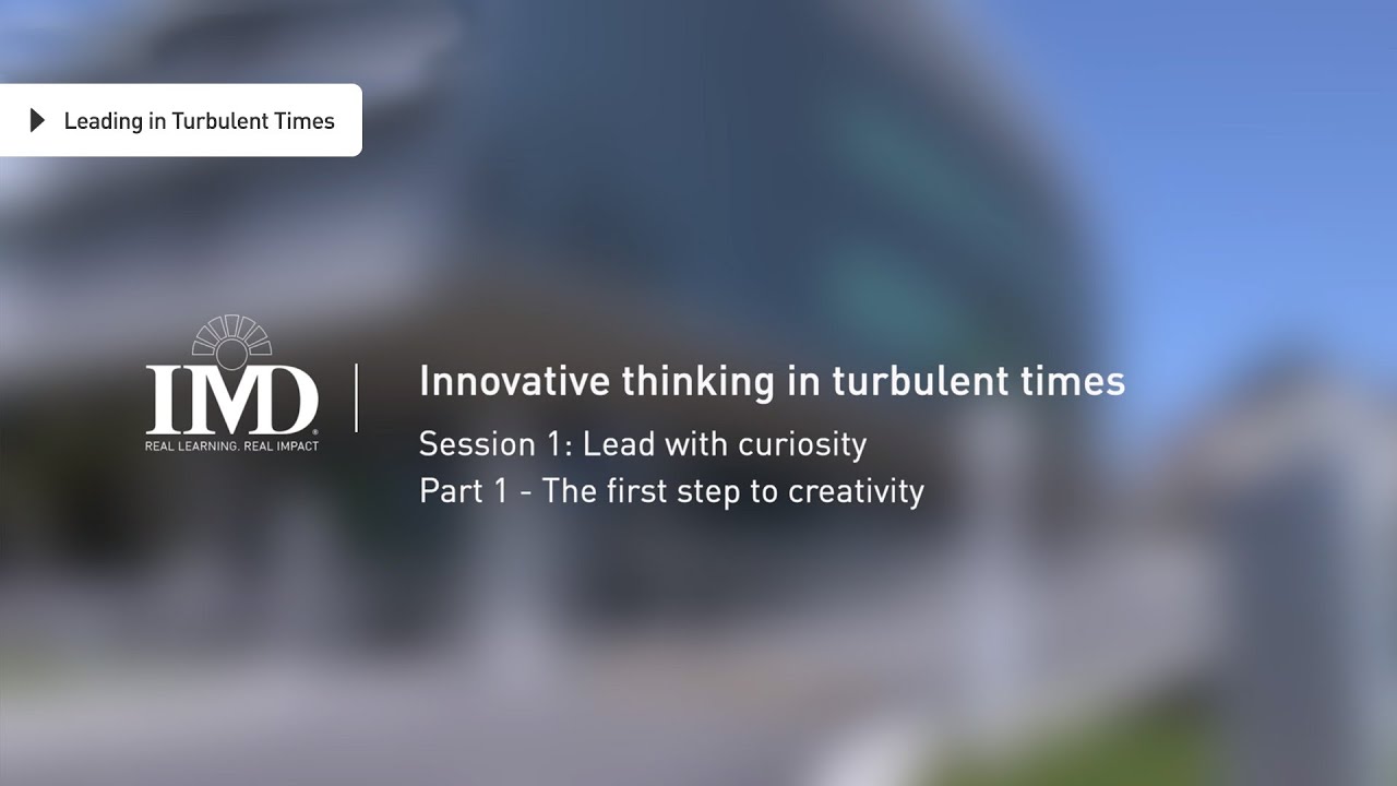 Innovative thinking in turbulent times: Session 1 Part 1