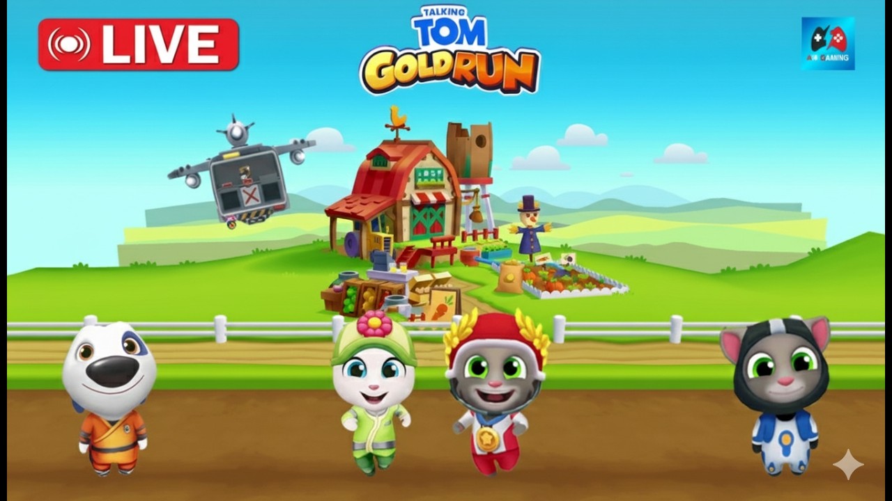 Talking Tom Gold Run Gameplay Day Live 71 Gameplay | 4K AM Gaming Live Stream