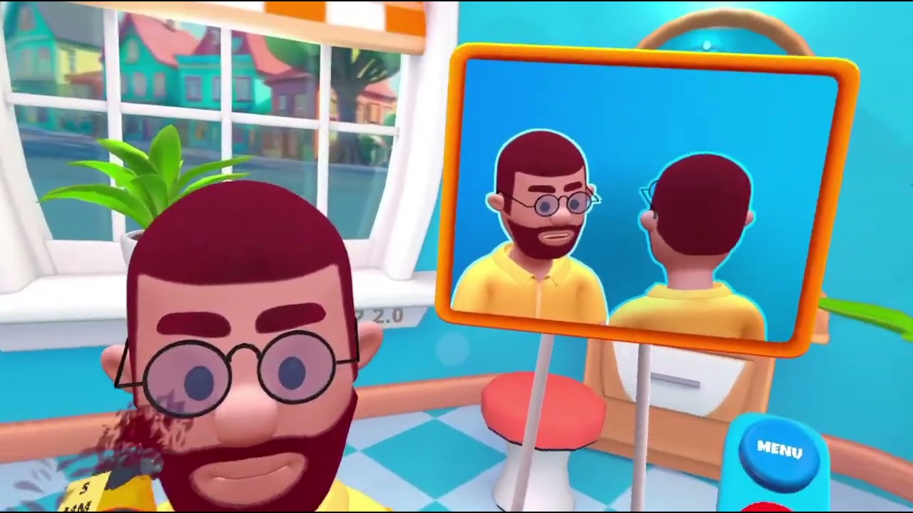 Giving people bad hair cuts in shave and stuff VR