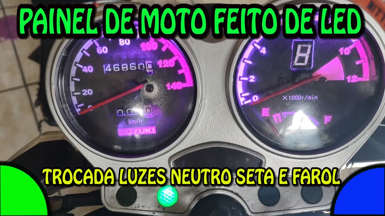 Como trocar luzes do painel da moto Suzuki Yes