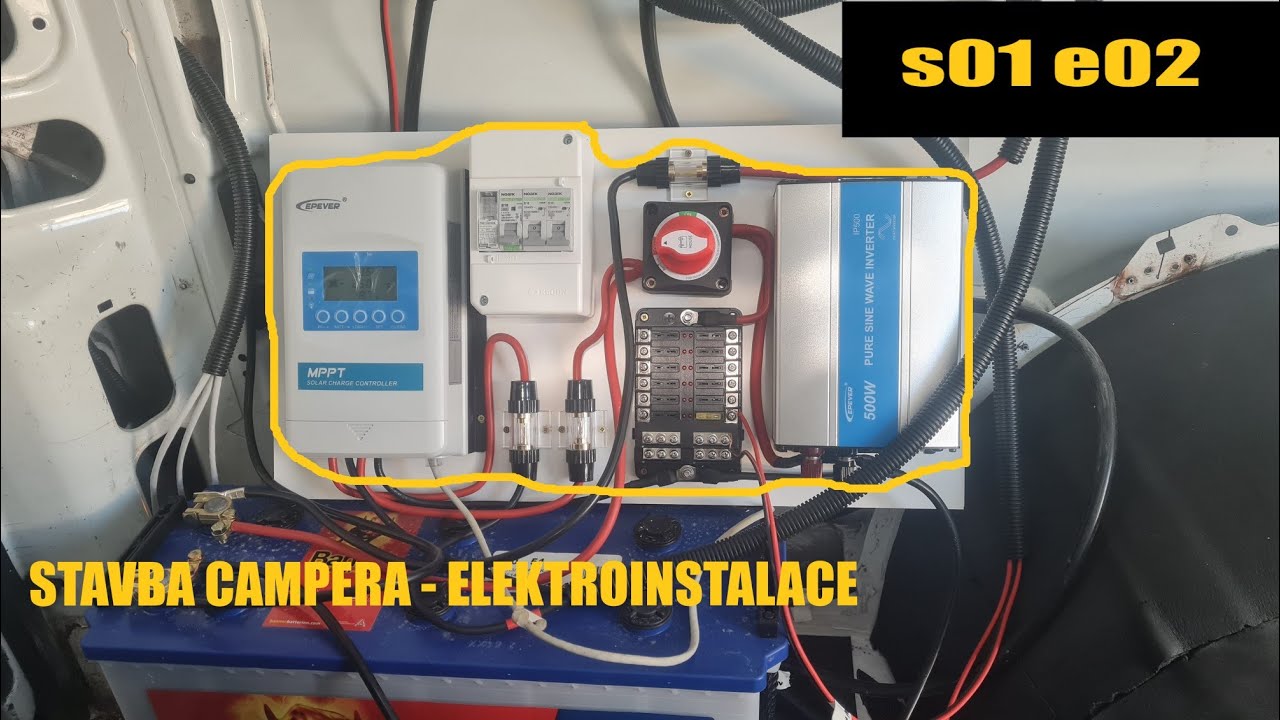 s01e02 campervan build - electrical / stavba campera - elektrická instalace