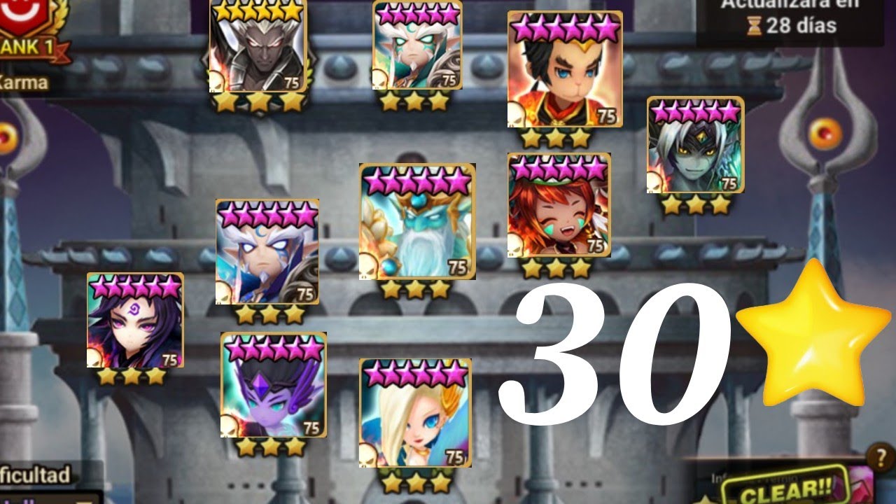 TOA HELL NOVIEMBRE DICIEMBRE 30⭐STARS SUMMONERS WAR