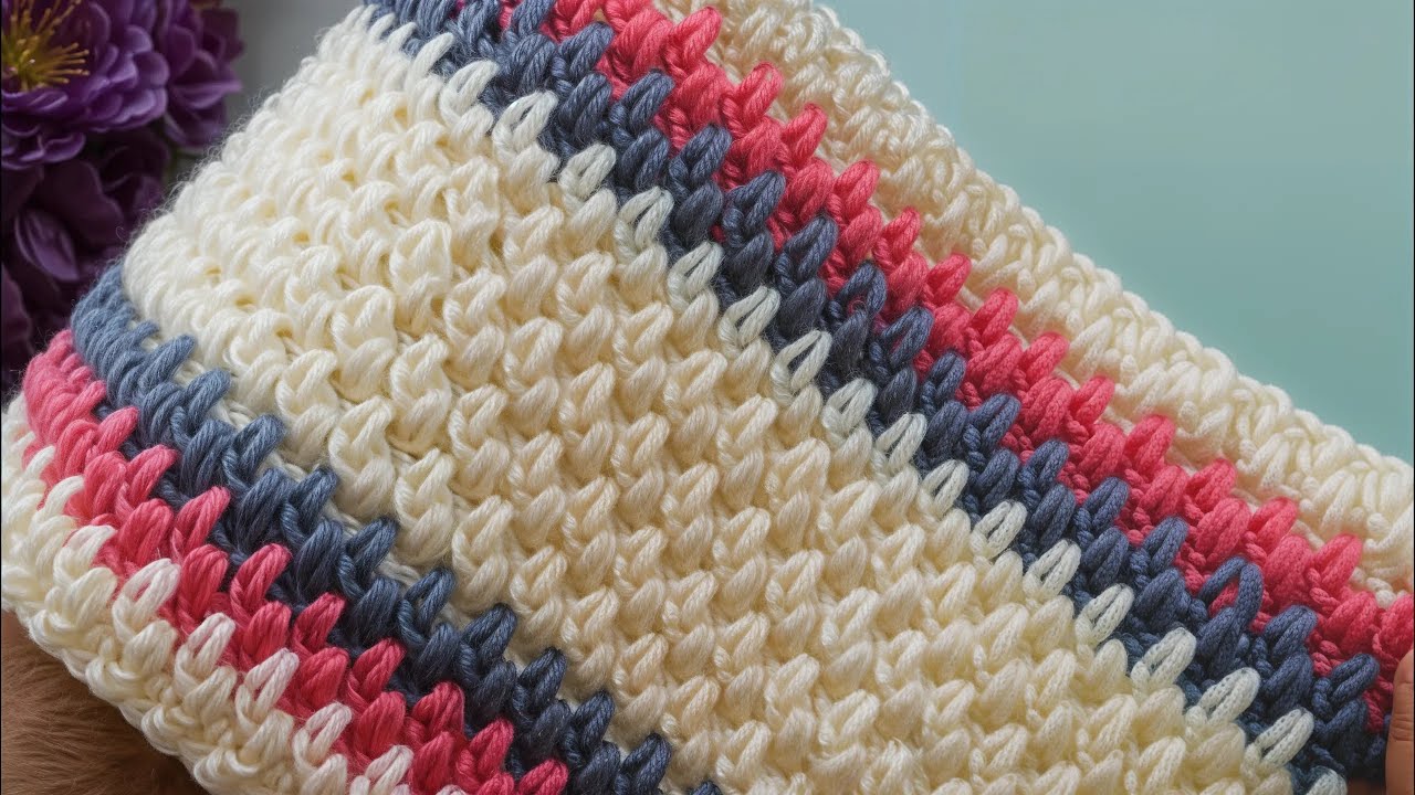 Level Up Your Crochet with this EASY Stitch👍LOVELY CROCHET pattern for baby blanket