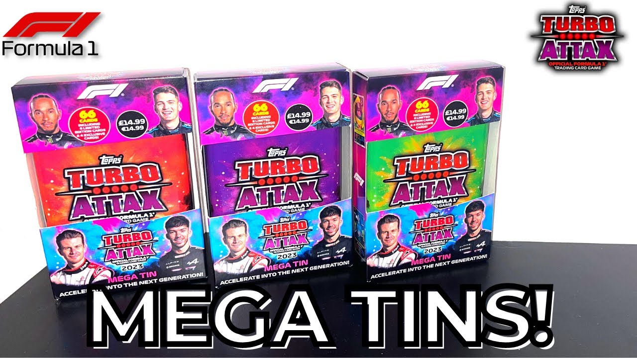 OPENING ALL 3 MEGA TINS! | TOPPS FORMULA 1 TURBO ATTAX 2023 | 12 EXCLUSIVE SUBSET CARDS!