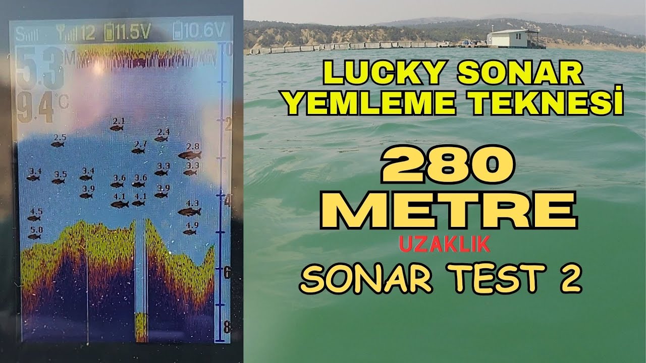 LUCKY SONAR TEST 2 - ÇİN YEMLEME BOTU & LUCKY SONAR - SAZAN AVINDA SONAR KULLANIMI 2024