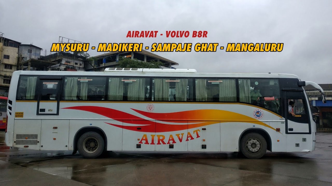 MYSORE to MANGALORE | KSRTC's Latest Airavat Volvo B8R Ride Through Sampje Ghat - Coorg