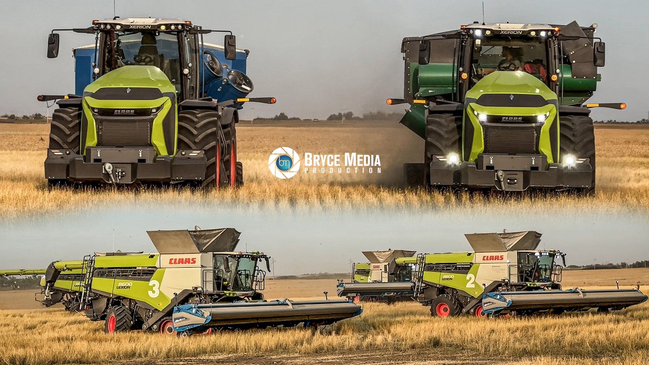 Claas Xerion & Lexion-POWER in Kanada! Ernte 2025 mit 3x Xerion 12.650 & 12.590 - JVM-Farms -TRAILER