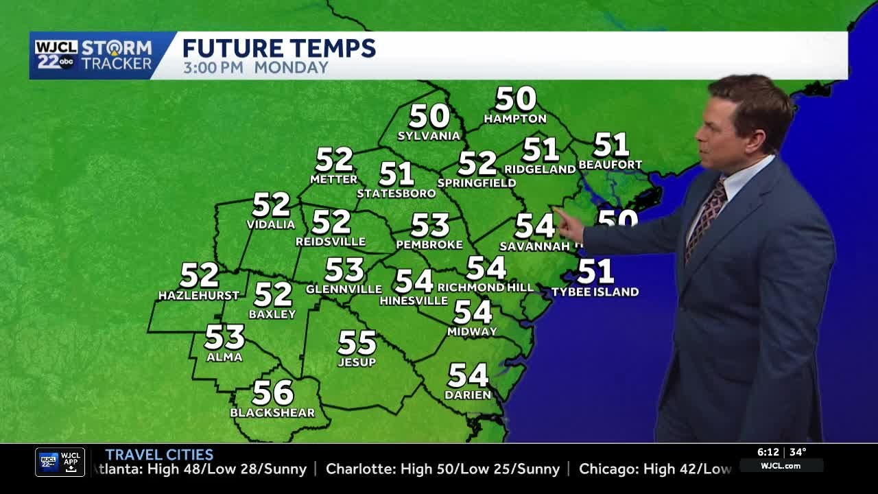 Much cooler weather for the Savannah area