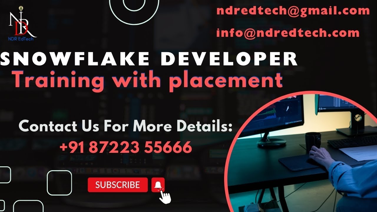 Snowflake Online Training in Bangalore | Demo Video By Dinesh | NDR Ed Tech || +91-87223 55666