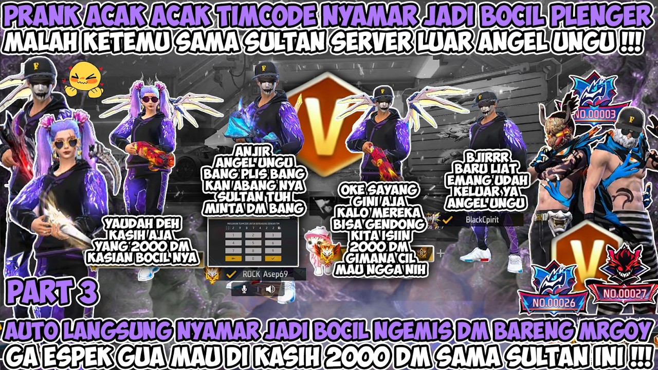 KASIH PAHAM DUO BUCIN SERVER LUAR ANGGEL UNGGU PAKE BUNDLE LELANG & CENTANG V FF MEREKA AUTO KAGET😱