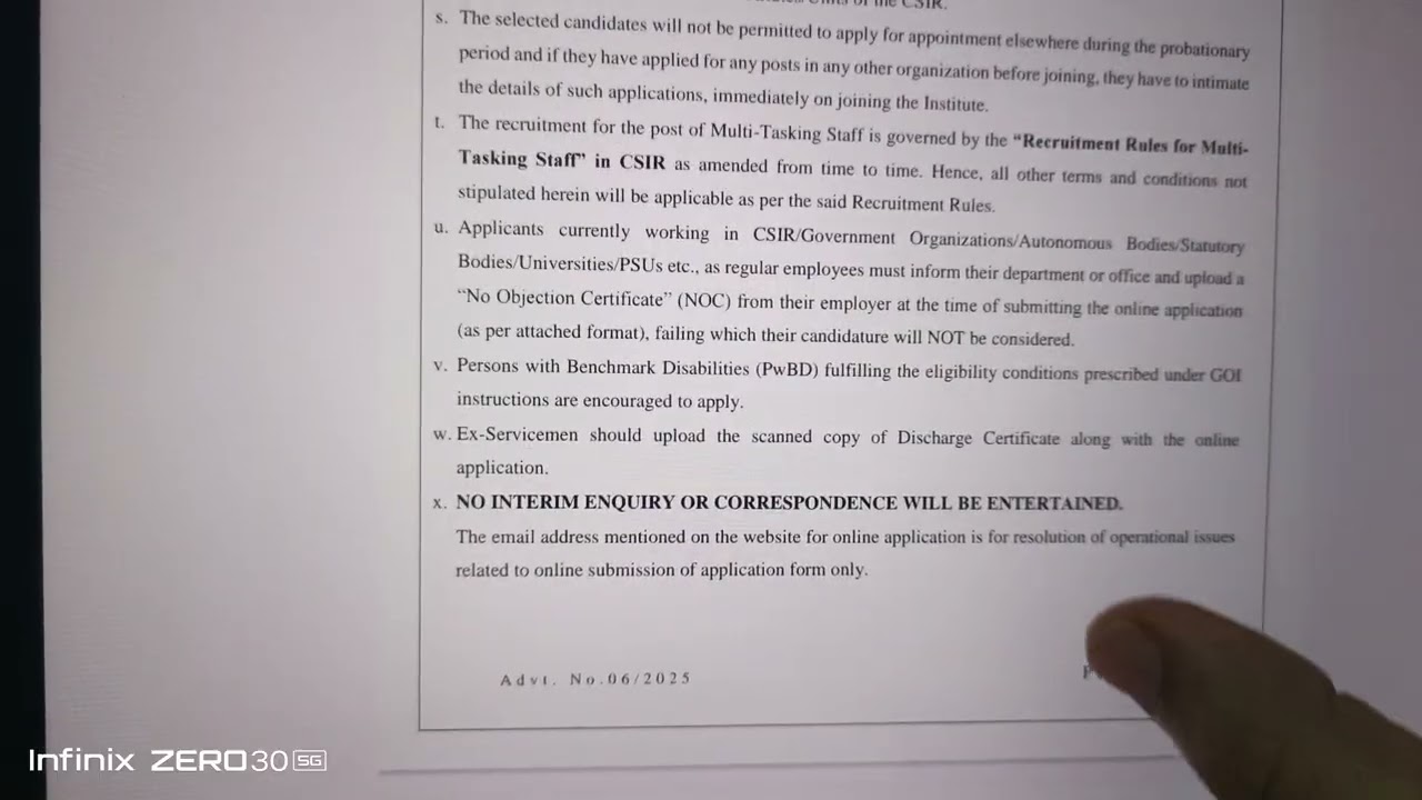 CSIR-NGRI Advertisement for  the post (MTS).CORRIGENDUM / ADDENDUM. Last date apply 5.1.2026