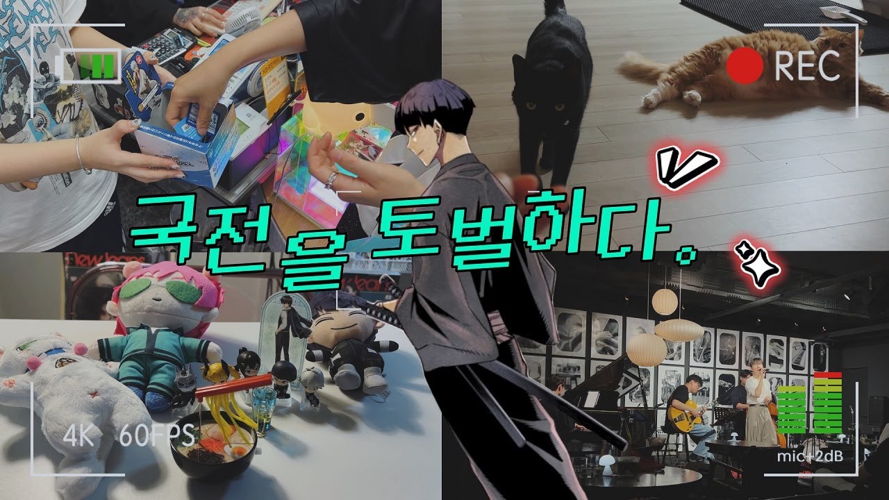 🍥𝕍𝕃𝕆𝔾ㅣ괴수8호 호시나 부대장을 구하러 국전을 토벌하고 jazz bar 가서 생일파티。은혼 쿠지ㅣ가챠ㅣ사이키쿠스오의 재난 언박싱 [오타쿠 브이로그]