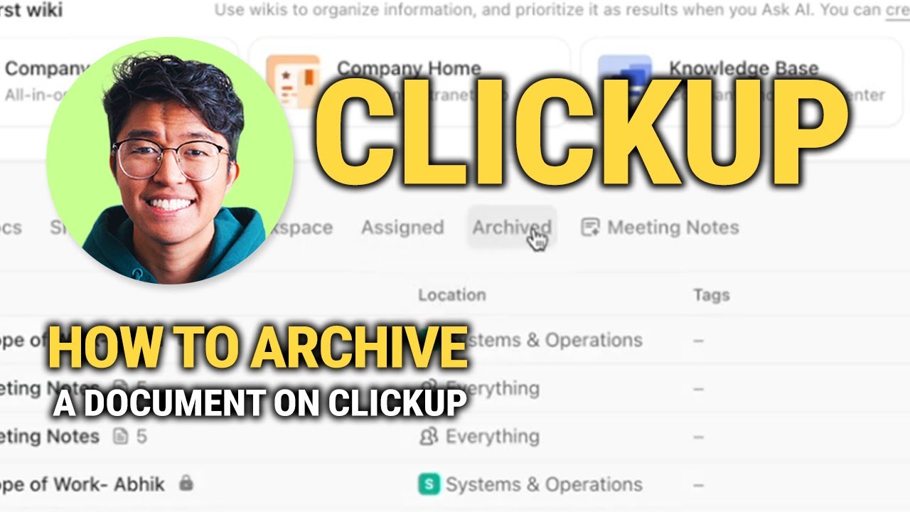 Как архивировать документ в ClickUp: простое пошаговое руководство!