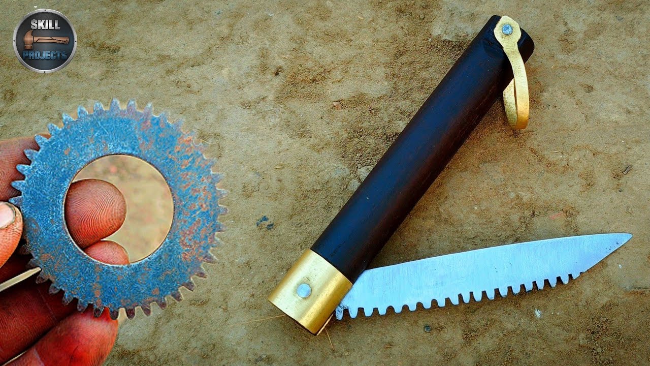 Blacksmith Making a Folding Knife from Rusty Sprocket