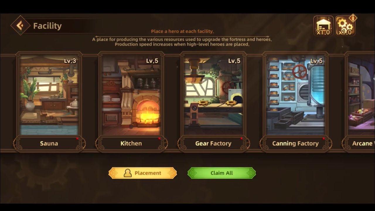Руководство по приоритетам улучшения объектов в Fortress Saga AFK RPG