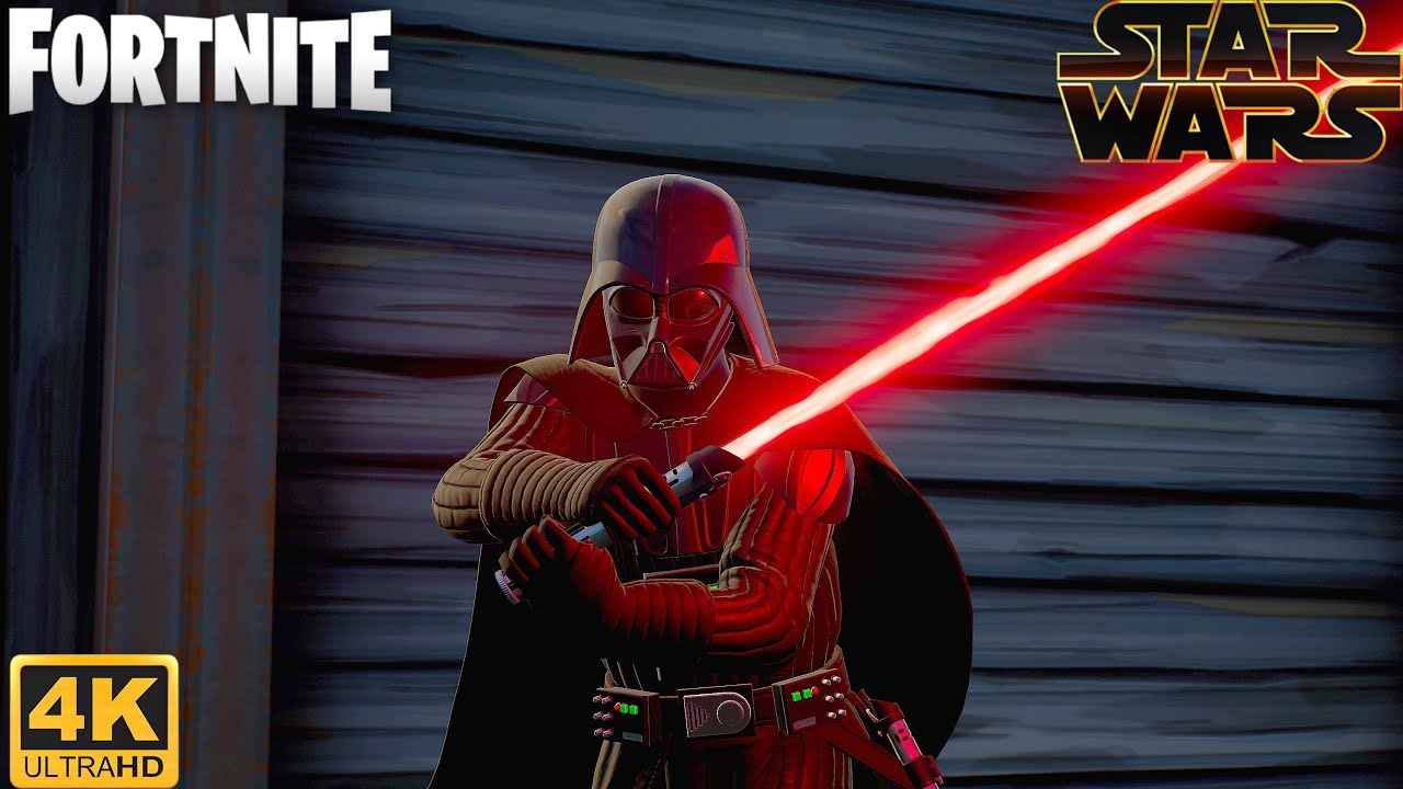Darth Vader Gameplay with His Lightsaber - Fortnite (4K 60FPS) Duos and Squads Match