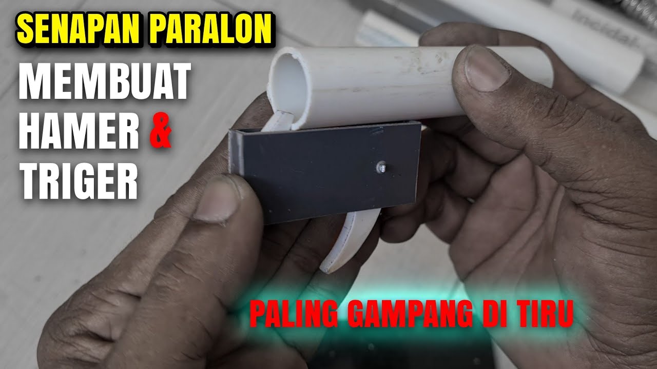MEMBUAT SENAPAN ANGIN PASER DARI PARALON membuat hamer fan triger #tutorial #kreatif #esdetv 
