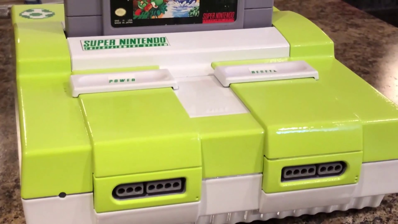 Custom Painted Super Nintendo: Yoshi