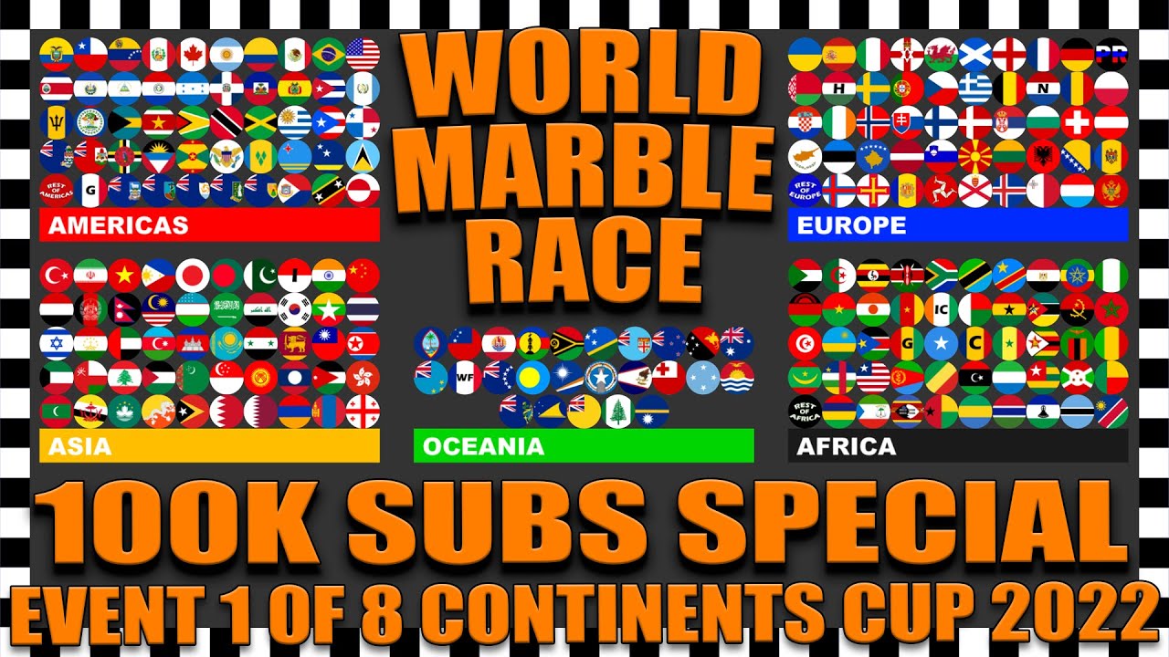 100000 Subs Marble Race - Event 1 - Continents Cup 2022