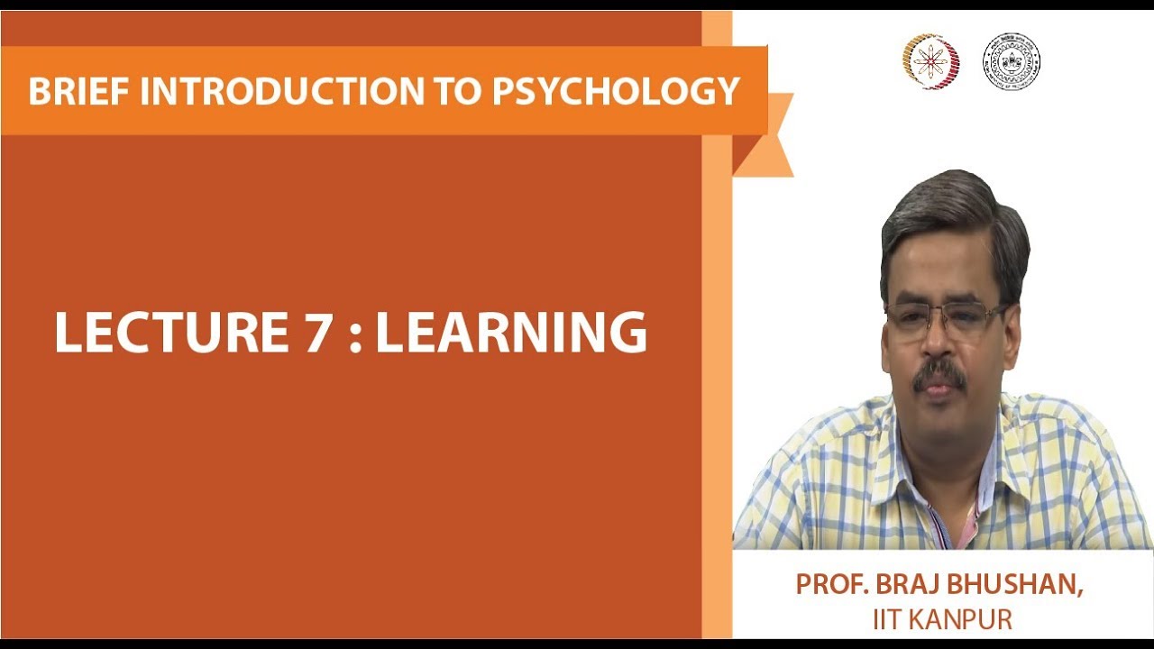 Lecture 7 : Learning