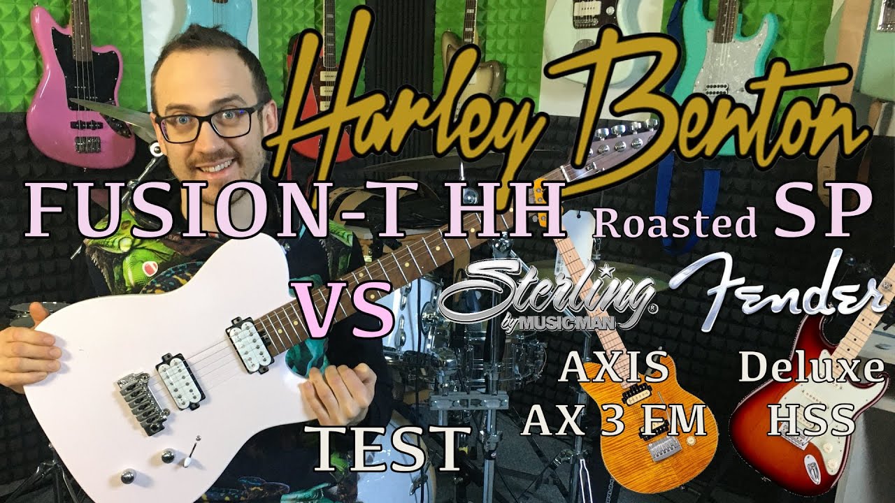 Harley Benton Fusion-T HH Roasted SP - Test & VS. Fender HSS Stratocaster & Sterling AXIS (ENG SUB)