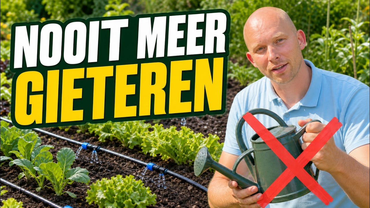 Irrigatiesysteem aanleggen in de tuin of moestuin! 🌱 Duurzaam en met Regenwater!💧| De Moesketier