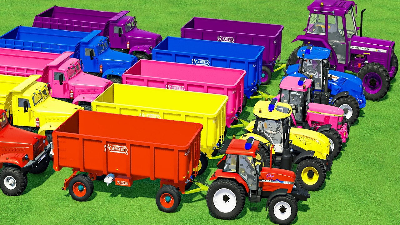MUDDY ROAD BATTLE! TRACTOR BRANDS in EXTREME CHALLENGE! FS22