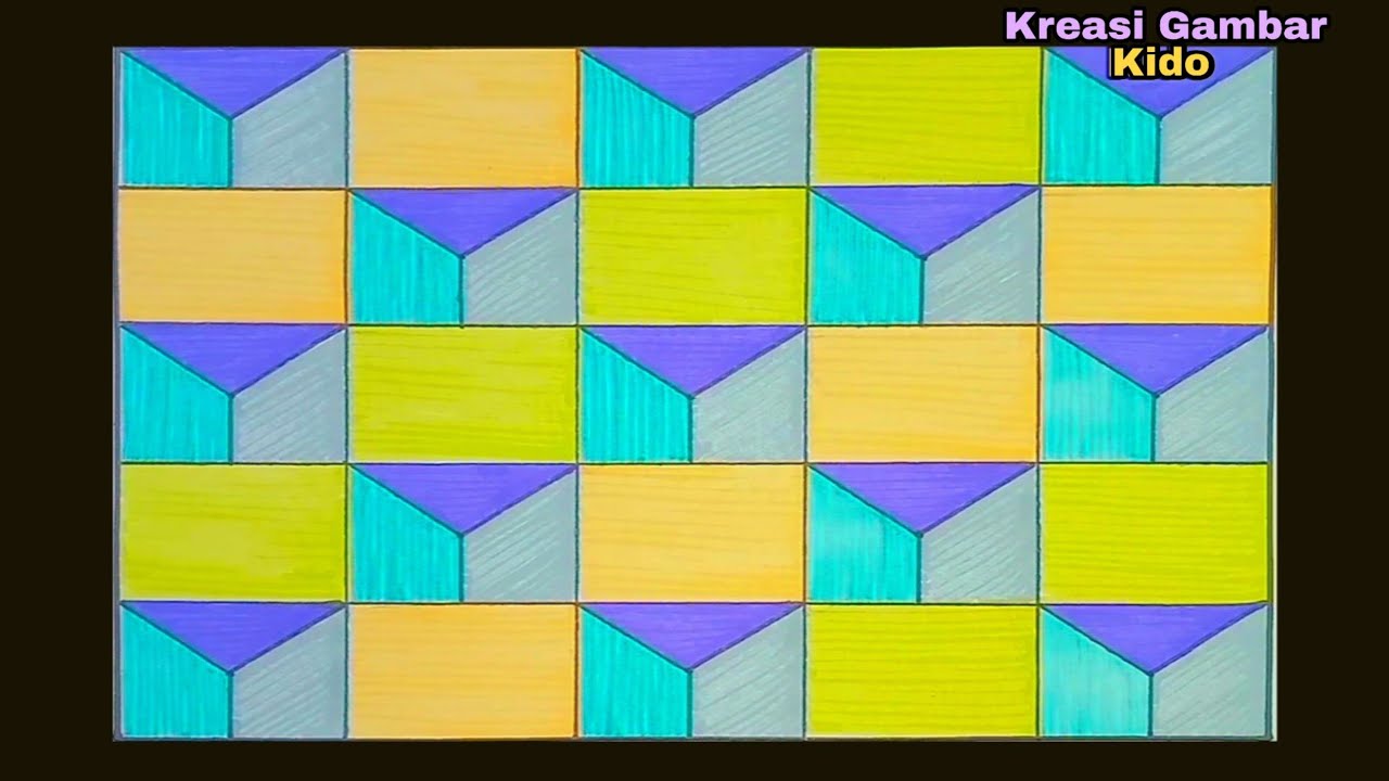 Menggambar Ragam Hias Geometris Yang Mudah Sekali Untuk Tugas Sekolah