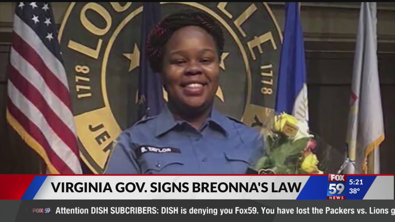 Virginia governor signs Breonna's Law