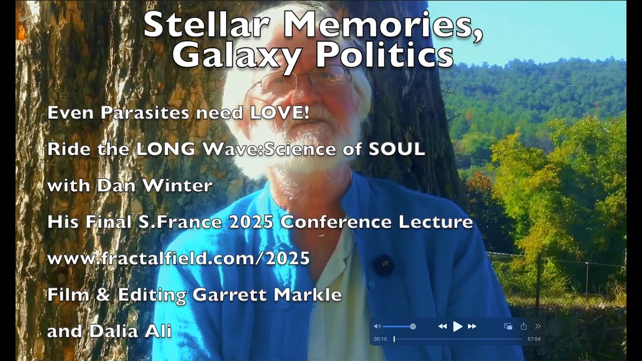 Stellar Memories,Galaxy Politics,LONG Wave SOUL Science, Dan Winter's final S.France Conf 2025 Talk
