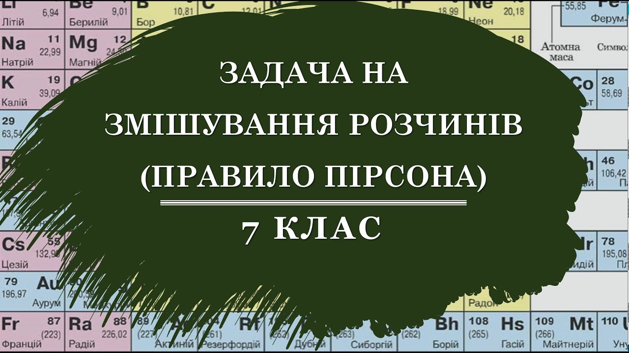 🟡7_Задача на правило Пірсона (змішування розчинів)