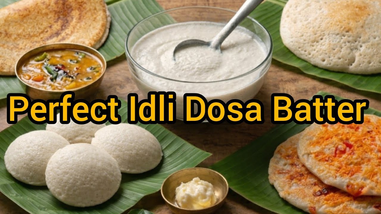 ഒരൊറ്റ മാവ് – ഇഡലി, ദോശ, ഊത്തപ്പം, മസാല ദോശ |  Soft & Crispy Perfect Batter@ragasudha2853 