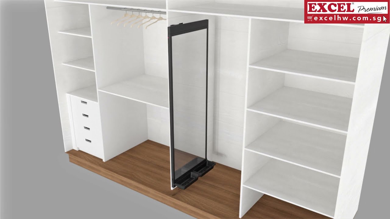 EXCEL- NICOLO PULL OUT MIRROR WITH STORAGE