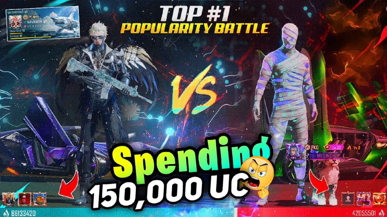 150,000 UC Spending ON 750,000 Popularity !🤑 || BGMI Popularity Battle - Round 1 || Rich VS Rich 🤯🔥
