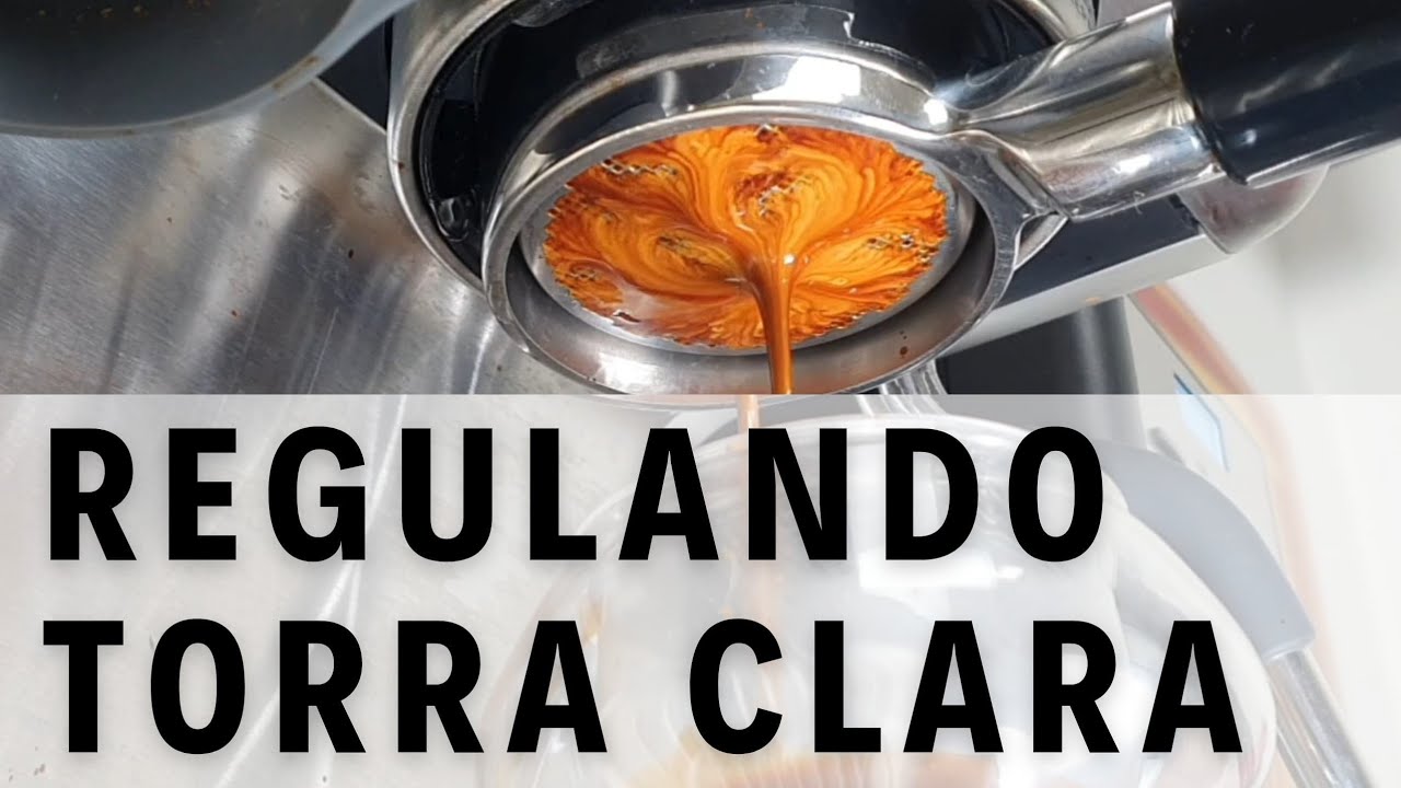 Regulando Café de Torra Clara na Máquina de Espresso Caseira.