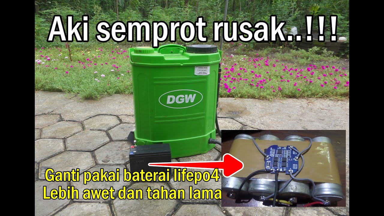 Semprot hama rusak akinya ganti baterai lifepo4 aja