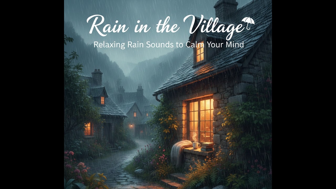 Rain in the Village | Relaxing Rain Sounds to Calm Your Mind (Long Duration)