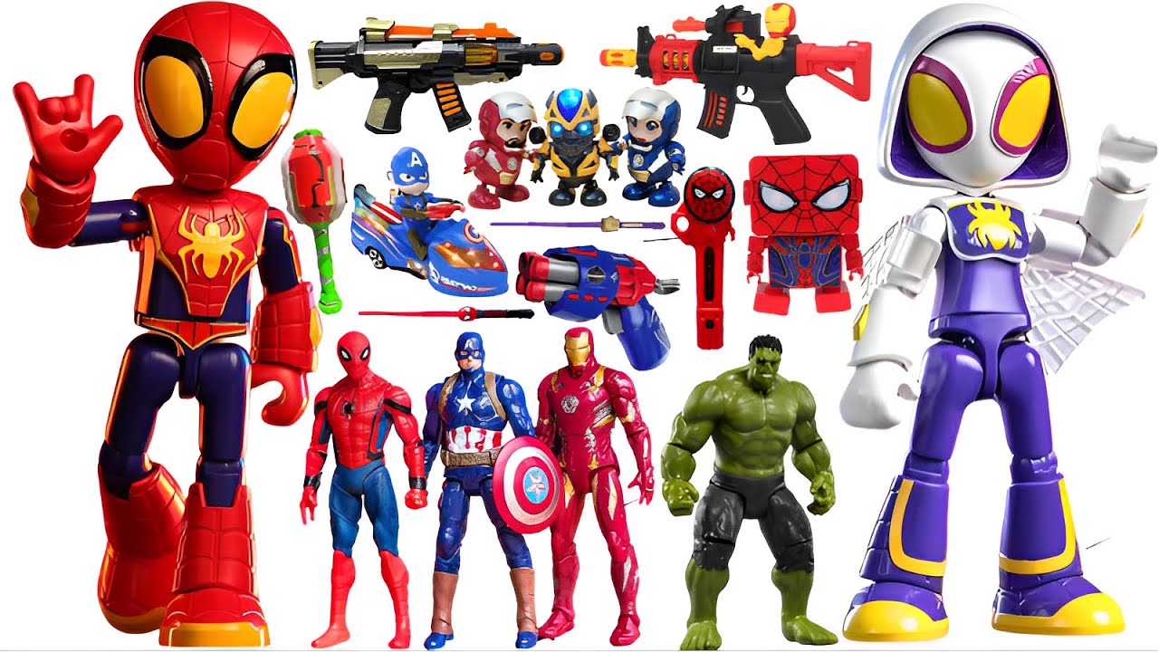 22 minute satisfied Spider Man, Hulk, Wolverine toy review, Marvel toy unboxing ASMR | Toy reviews