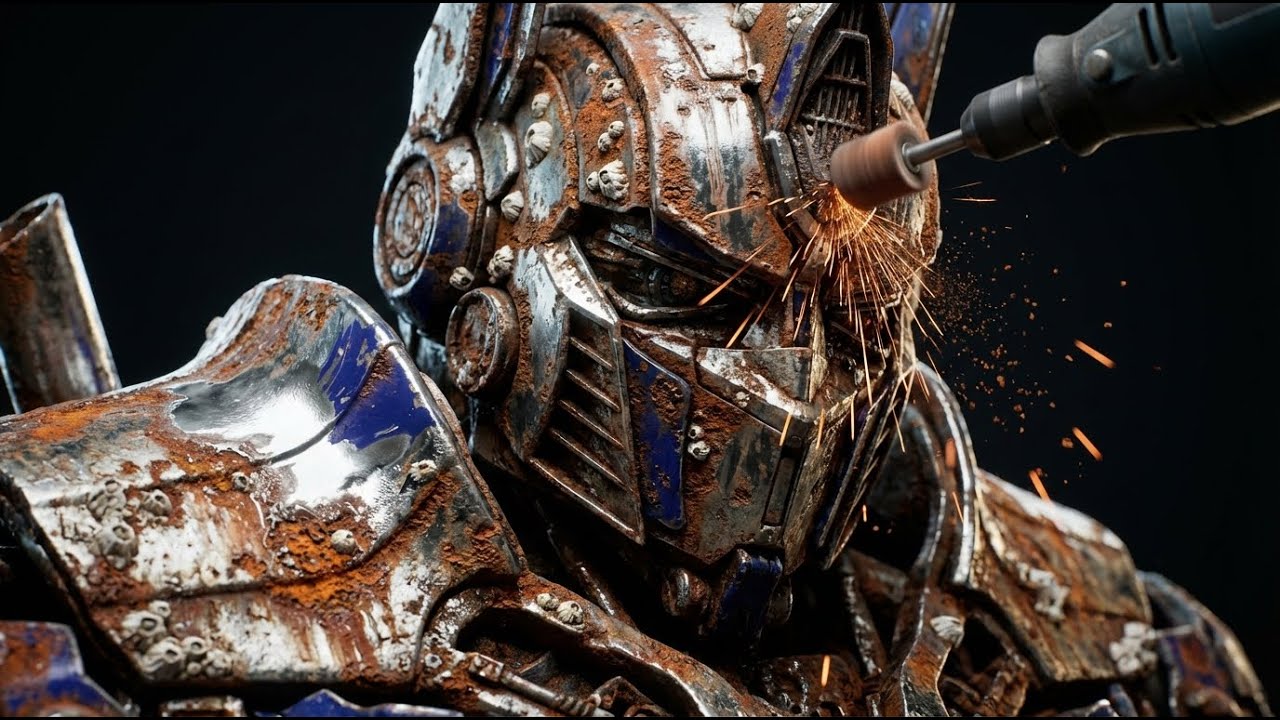 Restoring Abandoned GIANT Optimus Prime: Buried 3000m Under Deep Sea | ASMR