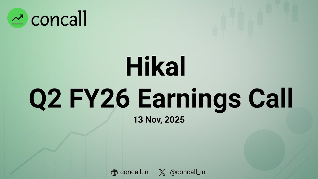 Hikal Q2 FY26 Earnings Conference Call | Concall.in