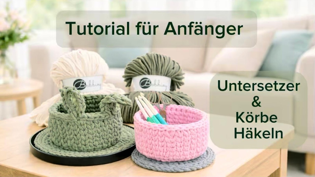 Häkeln mit Flechtkordel 5mm für absolute Anfänger - Teil 1