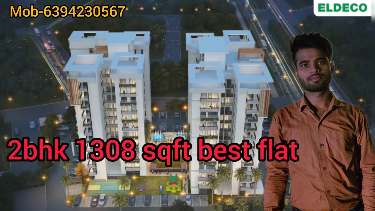 1308 sqft 2bhk best flat in eldeco city iim road lucknow/ eldeco property/ eldeco city in flat
